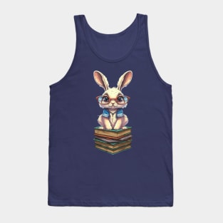 Easter Bunny Book Lover Reader Tank Top